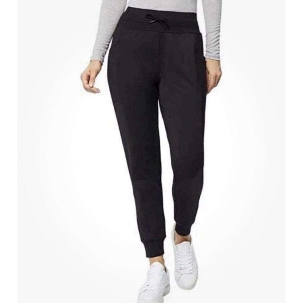 32 Degrees Heat Women's Zippered Side‎ Pocket Jogger Pants, Black, Size XL